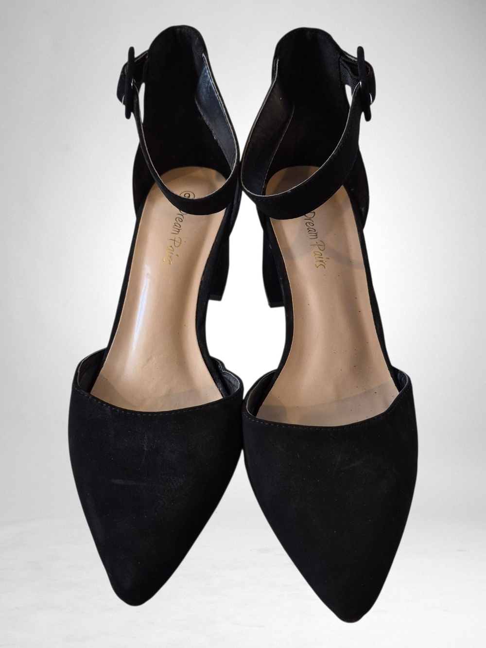 Dream Pairs Annee Black Suede Pumps Size 9